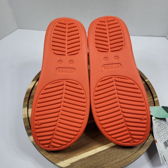 Crocs Getaway Platform H-Strap Sandals Women's Size 6 Bright Orange 209409 NWT - Picture 9 of 11